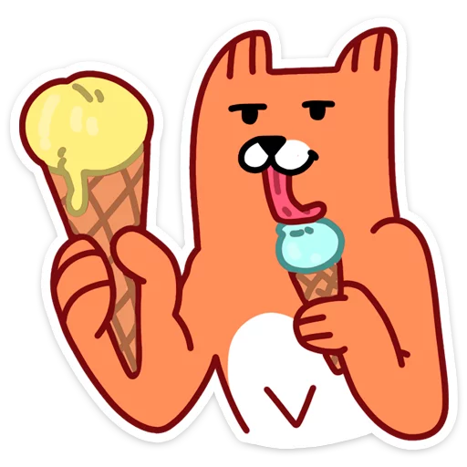 🍦 Стикер «С Новым Лисом с новым годом&;» для Telegram