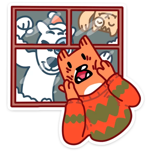 😳 Стикер «С Новым Лисом с новым годом&;» для Telegram