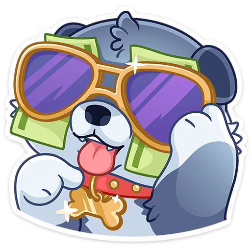 😎 Стикер «Маламут Ньют» для Telegram