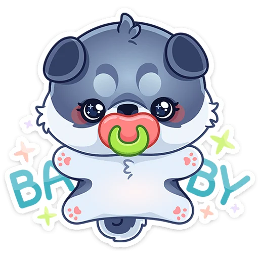 👶 Стикер «Маламут Ньют» для Telegram