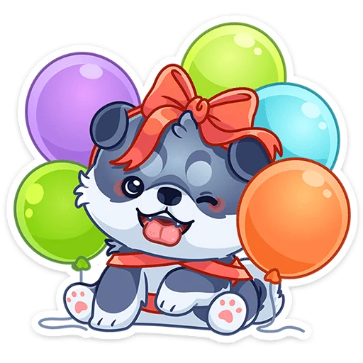 🥳 Стикер «Маламут Ньют» для Telegram