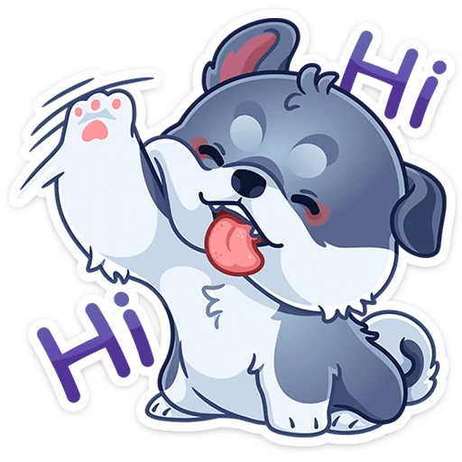 👋 Стикер «Маламут Ньют» для Telegram