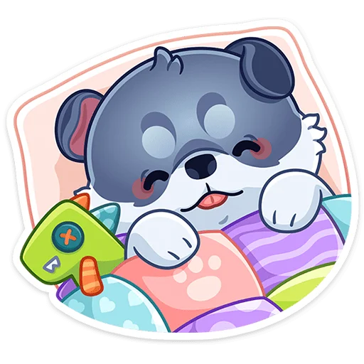 😴 Стикер «Маламут Ньют» для Telegram