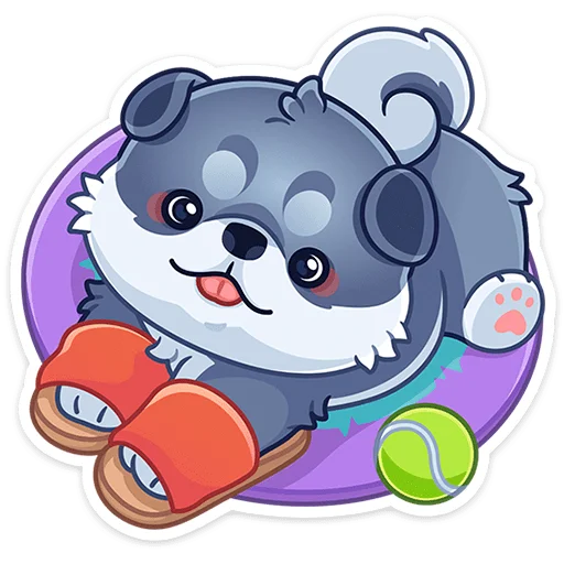 ⭐ Стикер «Маламут Ньют» для Telegram
