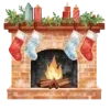🛋️ Эмодзи «Новогодняя акварель 2⃣6⃣» для Telegram