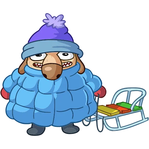 🥶 Эмодзи «Новогодний Дигги» для Telegram