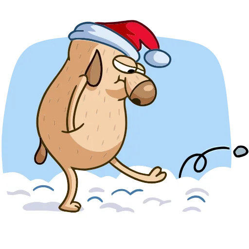 😡 Эмодзи «Новогодний Дигги» для Telegram
