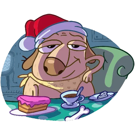 🎤 Эмодзи «Новогодний Дигги» для Telegram