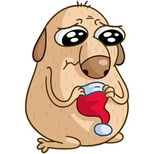 ☹ Эмодзи «Новогодний Дигги» для Telegram
