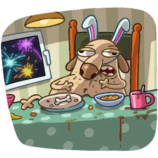 🍽 Эмодзи «Новогодний Дигги» для Telegram