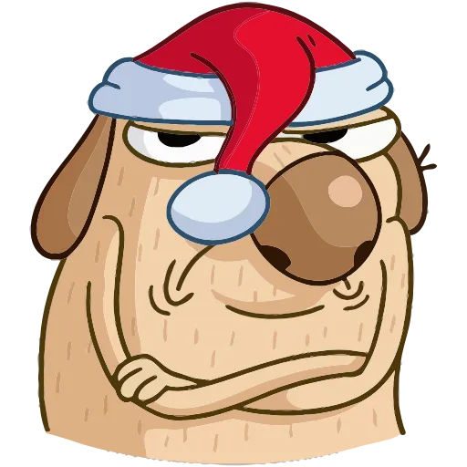 ☹ Эмодзи «Новогодний Дигги» для Telegram