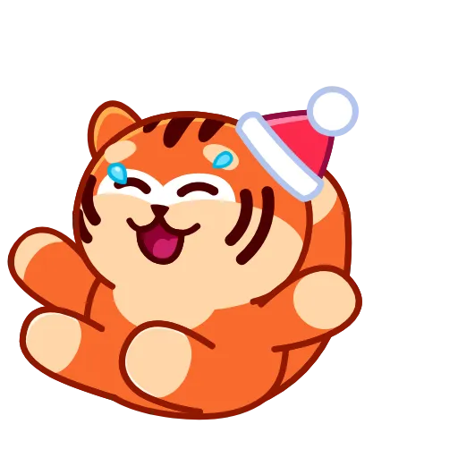 Стикерпак New Year Tiger для Telegram — скачать