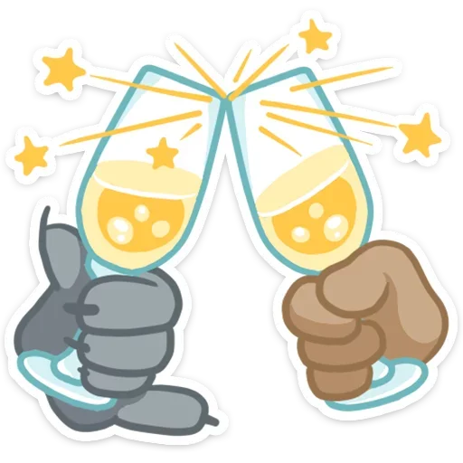 🍸 Стикер «Ну, С Новым годом&;» для Telegram