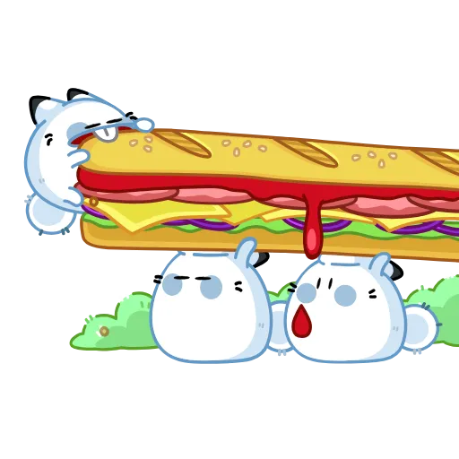 🍔 Стикер «Возвращение Кусь‑Куся» для Telegram