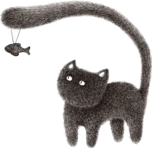 🙈 Стикер «Night Cat» для Telegram