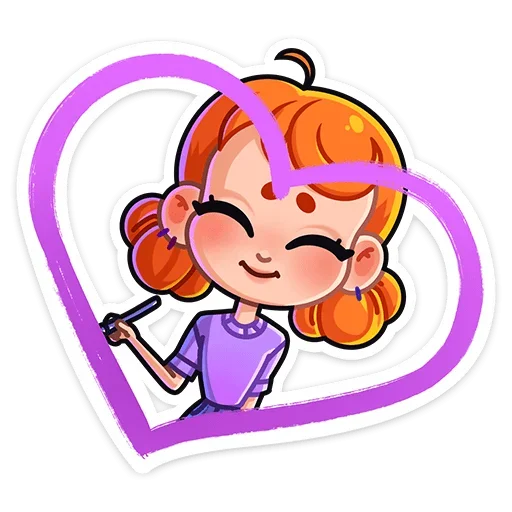 ❤️ Стикер «Ника» для Telegram