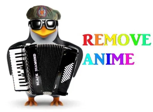 😎 Стикер «No Anime» для Telegram