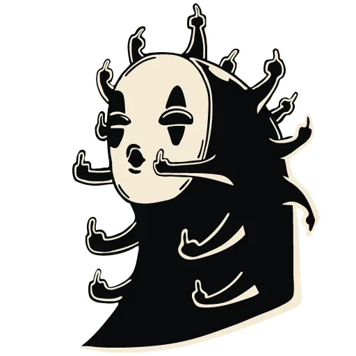 🖕 Стикер «Kaonashi» для Telegram