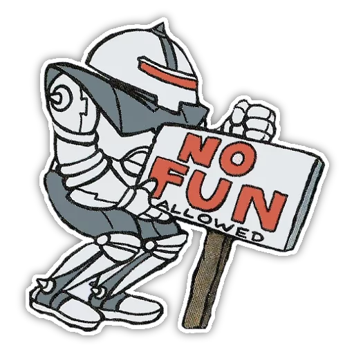 Стикерпак No Fun Allowed для Telegram — скачать
