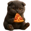 🍕 Эмодзи «Котик Нонг Дум» для Telegram