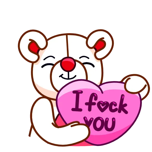 ❤️ Стикер «Nonromantic bear» для Telegram