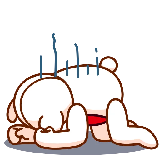 😖 Стикер «Nonromantic bear» для Telegram