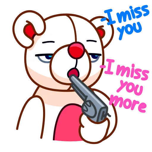 🔫 Стикер «Nonromantic bear» для Telegram