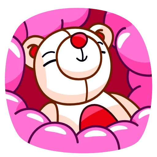 ❤️ Стикер «Nonromantic bear» для Telegram