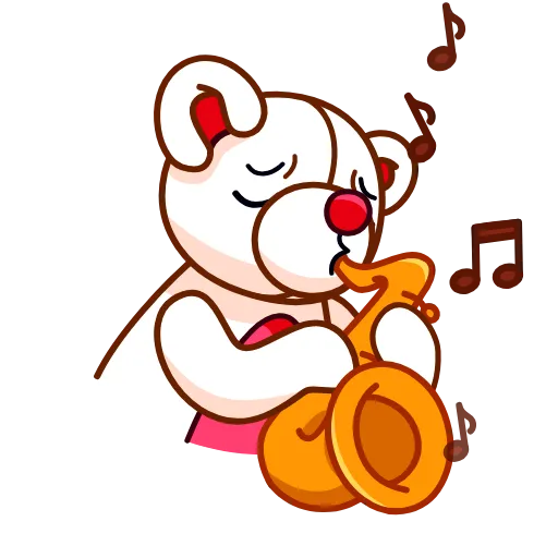 🎷 Стикер «Nonromantic bear» для Telegram
