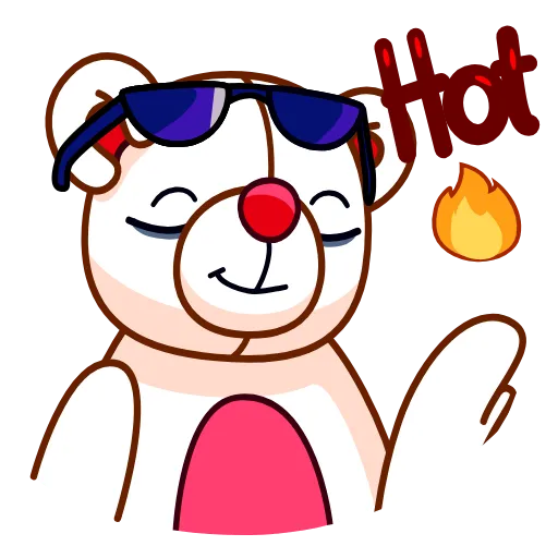 🥵 Стикер «Nonromantic bear» для Telegram