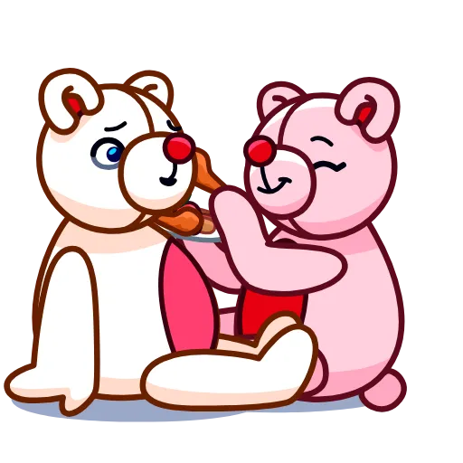 😌 Стикер «Nonromantic bear» для Telegram