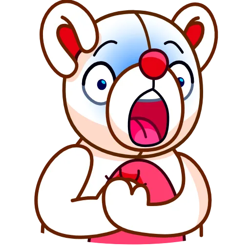 😱 Стикер «Nonromantic bear» для Telegram