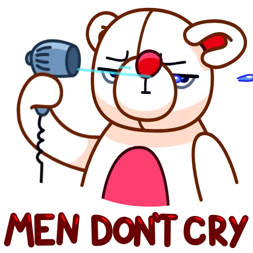 😢 Стикер «Nonromantic bear» для Telegram