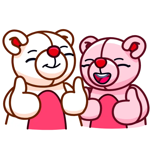 👍 Стикер «Nonromantic bear» для Telegram