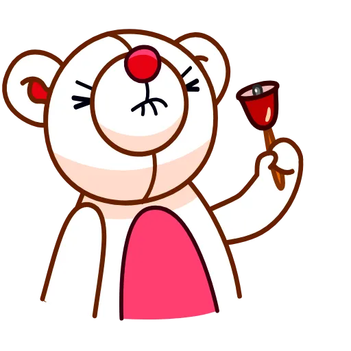 🔔 Стикер «Nonromantic bear» для Telegram