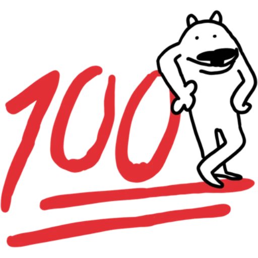 💯 Стикер «White Dog» для Telegram