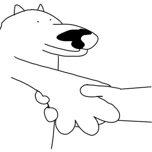 🤝 Стикер «White Dog» для Telegram
