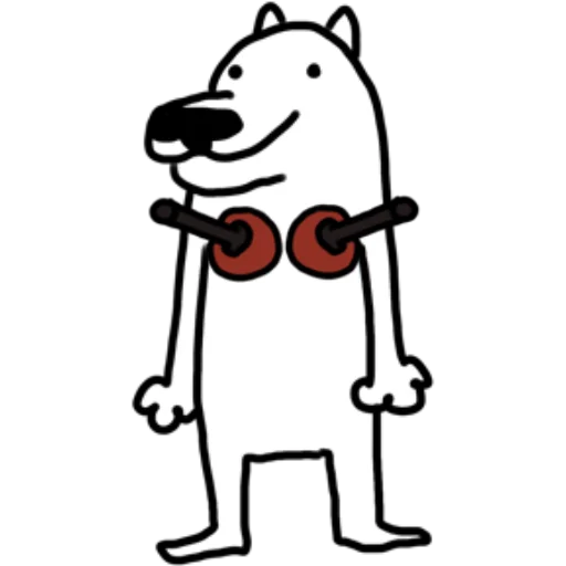 🤪 Стикер «White Dog» для Telegram
