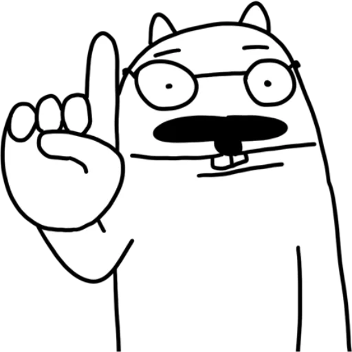 ☝️ Стикер «White Dog» для Telegram
