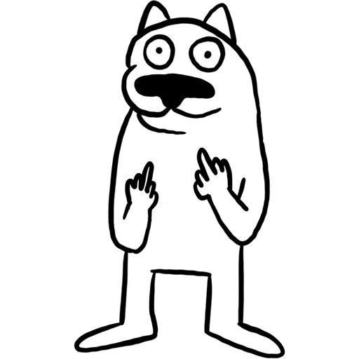 🖕 Стикер «White Dog» для Telegram