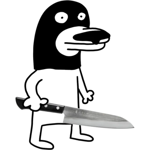 🔪 Стикер «White Dog» для Telegram