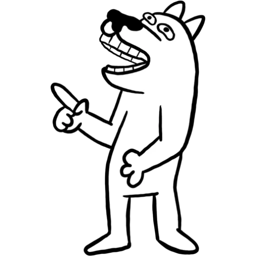 😂 Стикер «White Dog» для Telegram