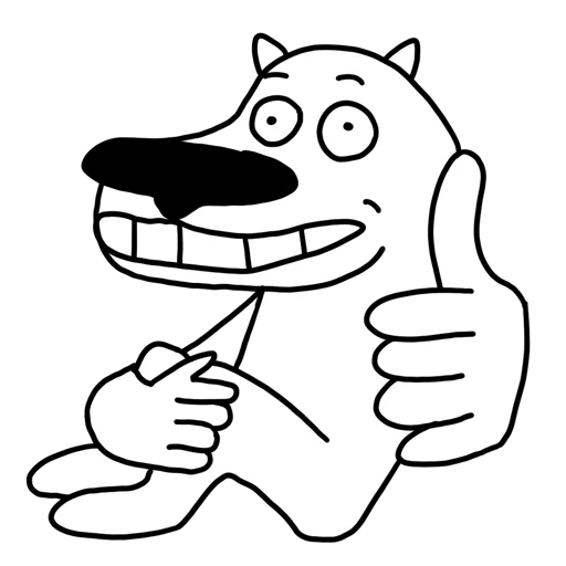 😅 Стикер «White Dog» для Telegram