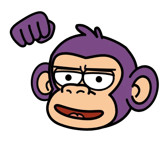 👊 Эмодзи «🍸 Notmeme monkey» для Telegram