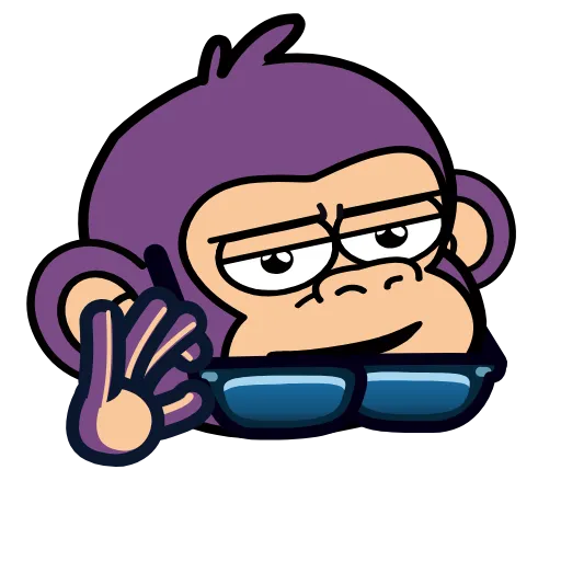 😎 Эмодзи «🍸 Notmeme monkey» для Telegram