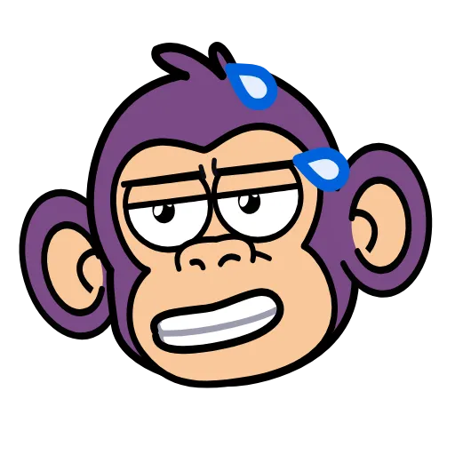 😬 Эмодзи «🍸 Notmeme monkey» для Telegram