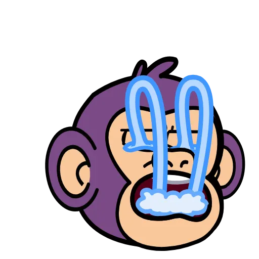 😭 Эмодзи «🍸 Notmeme monkey» для Telegram