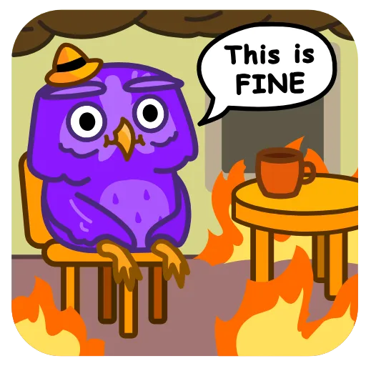 😬 Стикер «NOT Wise Owl» для Telegram