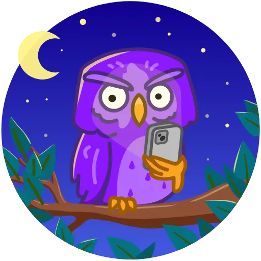 Стикерпак NOT Wise Owl для Telegram — скачать