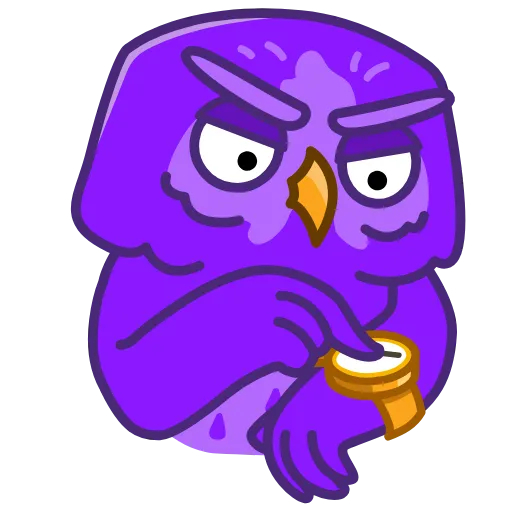 ⏳ Стикер «NOT Wise Owl» для Telegram